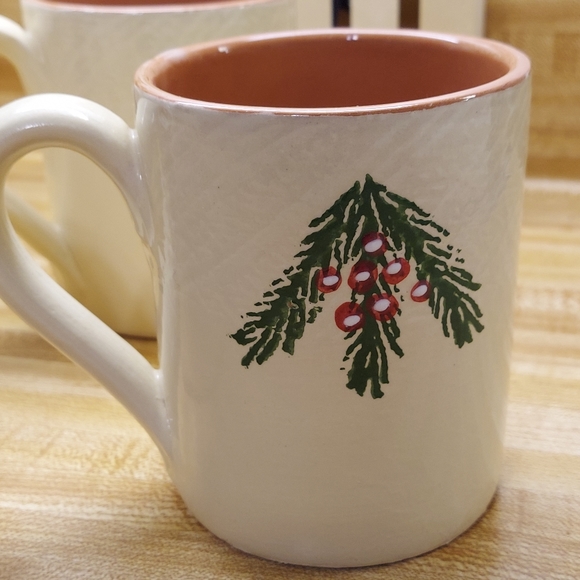 FURIO Home Alpine Mist Made In Italy Christmas Themed 16 oz Mugs x 4 - Picture 3 of 7